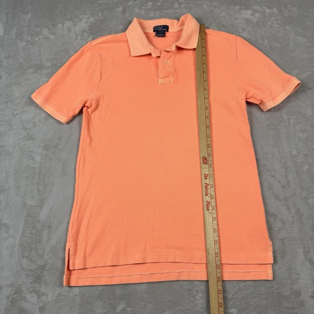 Polo Ralph Lauren Polo Shirt Youth Large 14-16 Orange Short Sleeve Cotton Casual - Picture 3 of 7